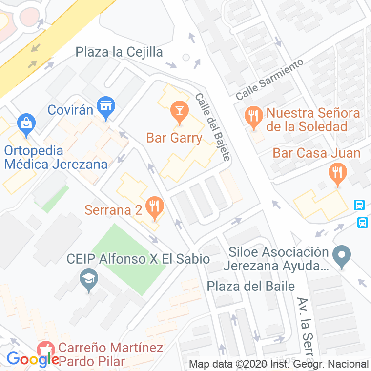 Código Postal calle Fandango en Jerez de la Frontera