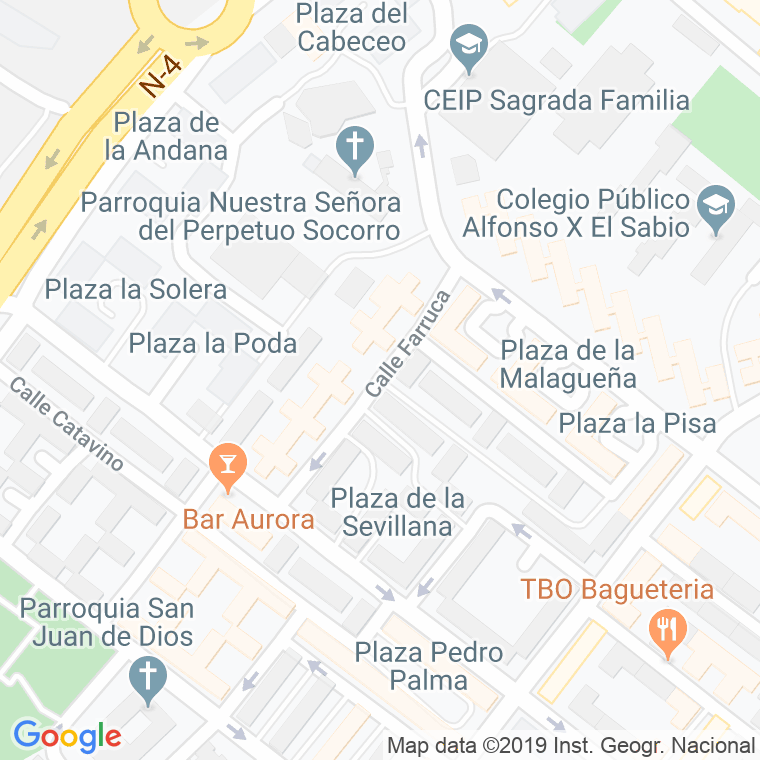 Código Postal calle Farruca en Jerez de la Frontera