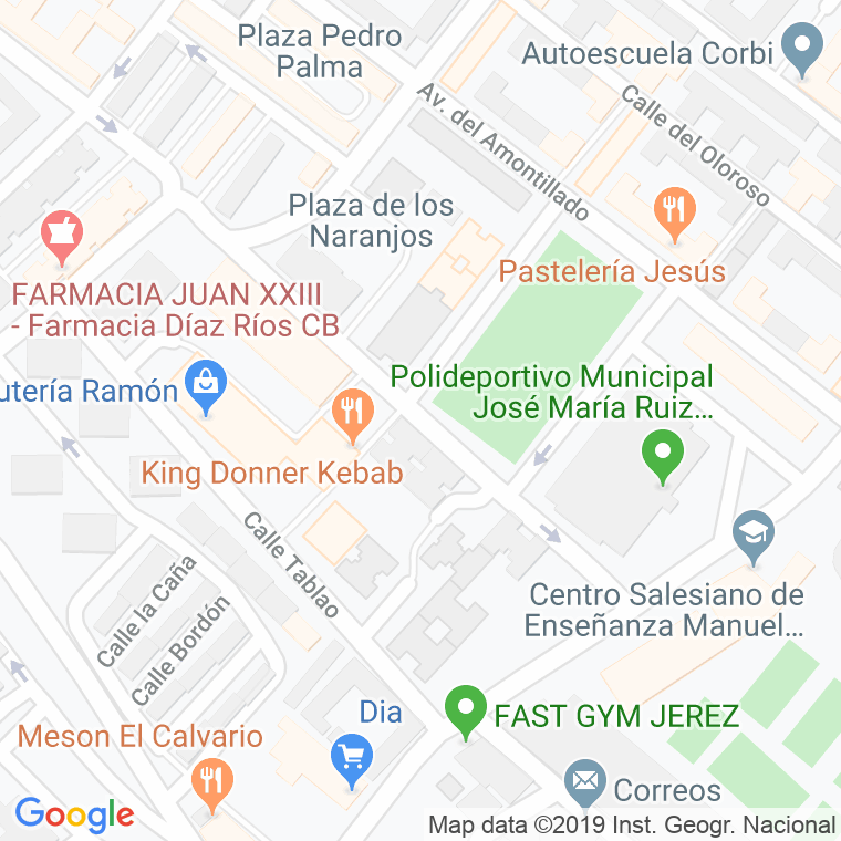 Código Postal calle Jose Maria Uceda Aguilar en Jerez de la Frontera