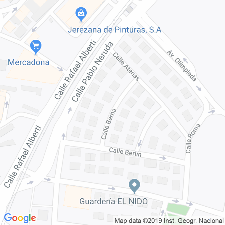 Código Postal calle Berna en Jerez de la Frontera