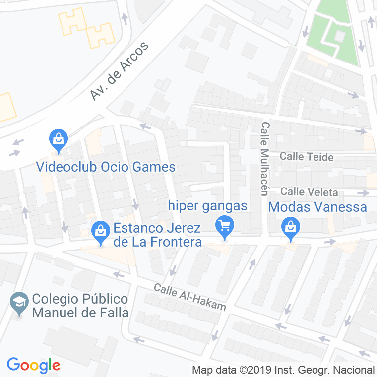 Código Postal calle Aneto en Jerez de la Frontera