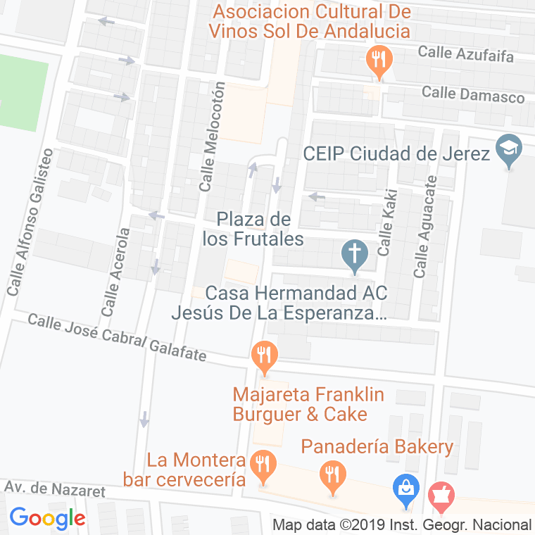 Código Postal calle Bellota en Jerez de la Frontera