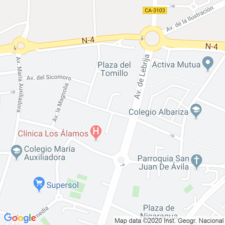 Código Postal calle Alhucema en Jerez de la Frontera