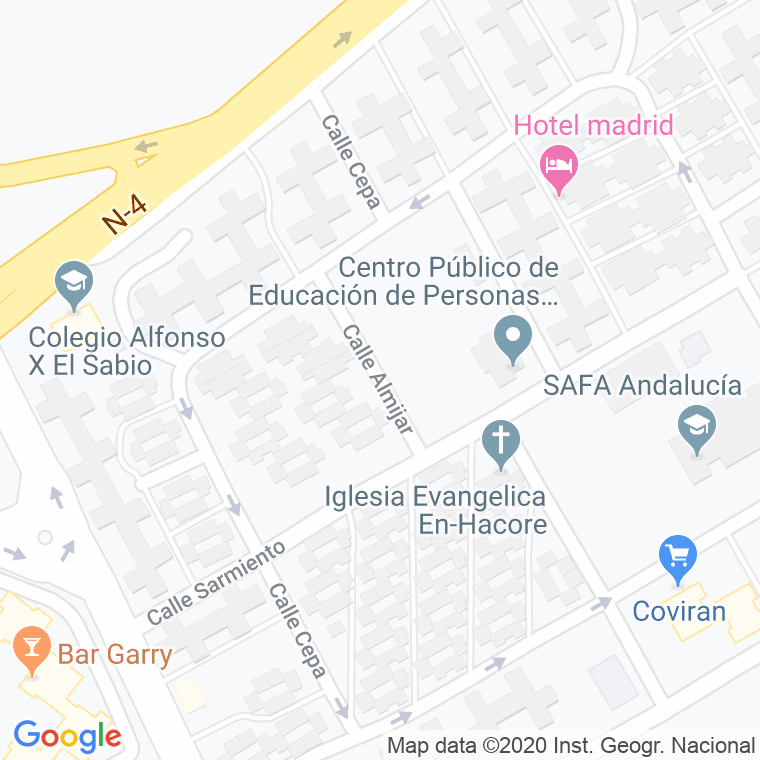 Código Postal calle Almijar en Jerez de la Frontera
