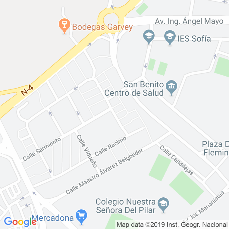 Código Postal calle Cepa en Jerez de la Frontera