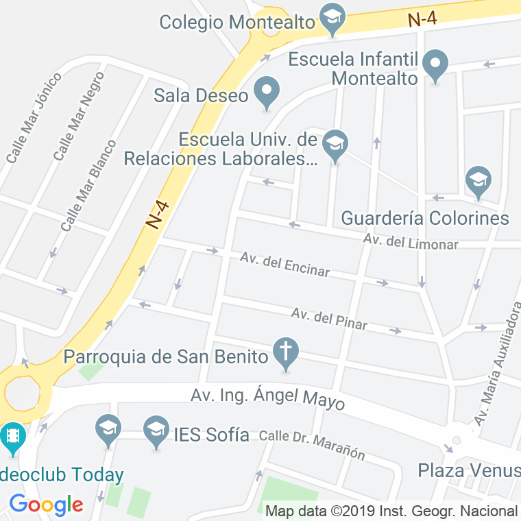 Código Postal calle Encinar, Del, avenida en Jerez de la Frontera