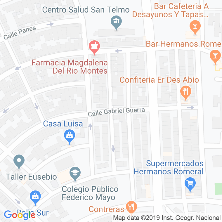 Código Postal calle Diego Fuentes en Jerez de la Frontera