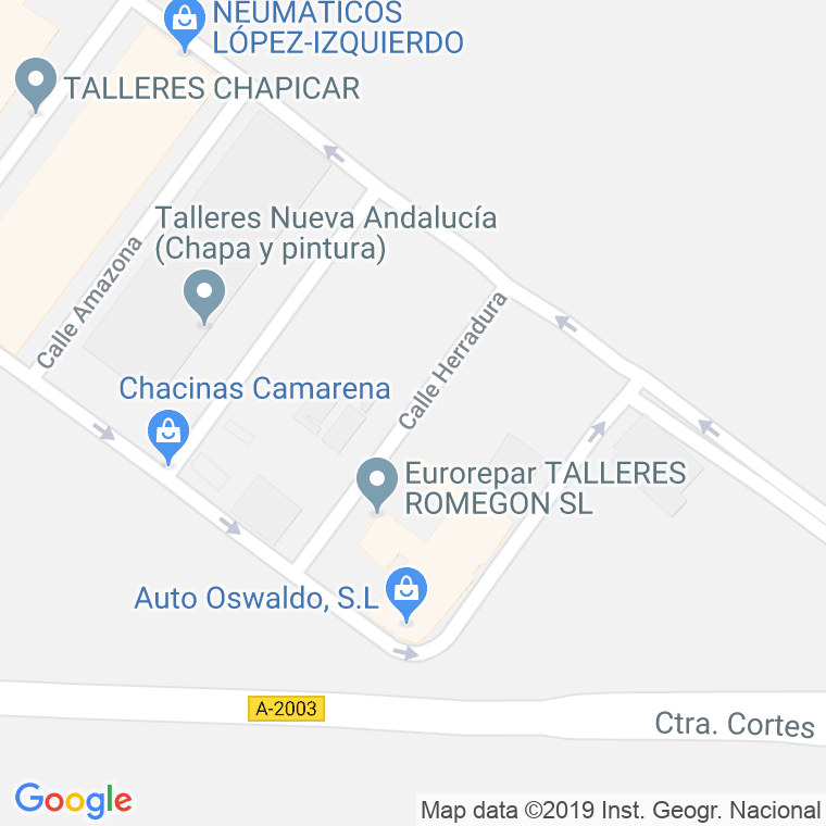 Código Postal calle Herradura en Jerez de la Frontera
