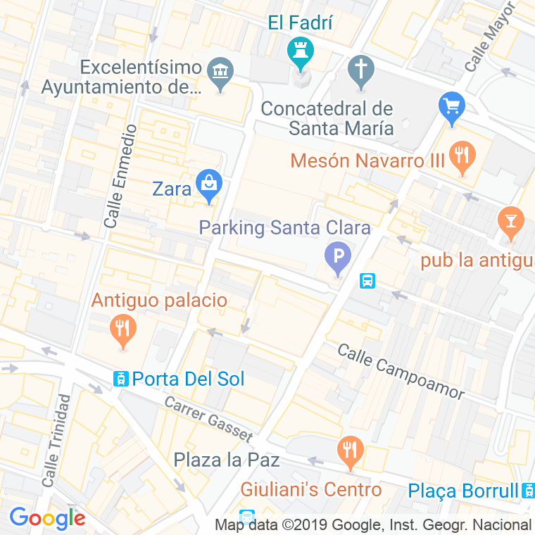 Código Postal calle Santa Clara, plaza en Castelló de la Plana/Castellón de la Plana