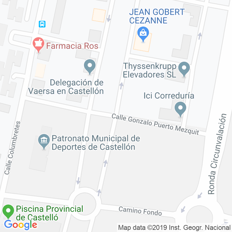 Código Postal calle Gonzalo Puerto Mezquita en Castelló de la Plana/Castellón de la Plana