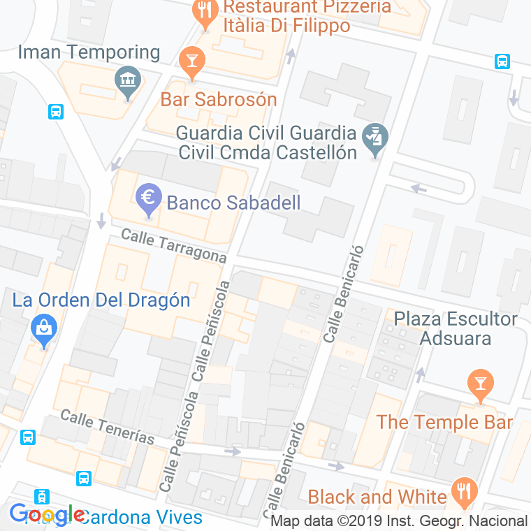 Código Postal calle Tarragona en Castelló de la Plana/Castellón de la Plana
