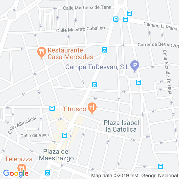 Código Postal calle Cerdan De Tallada en Castelló de la Plana/Castellón de la Plana