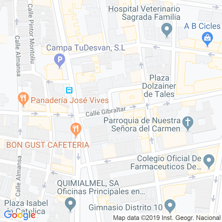 Código Postal calle Gibraltar en Castelló de la Plana/Castellón de la Plana