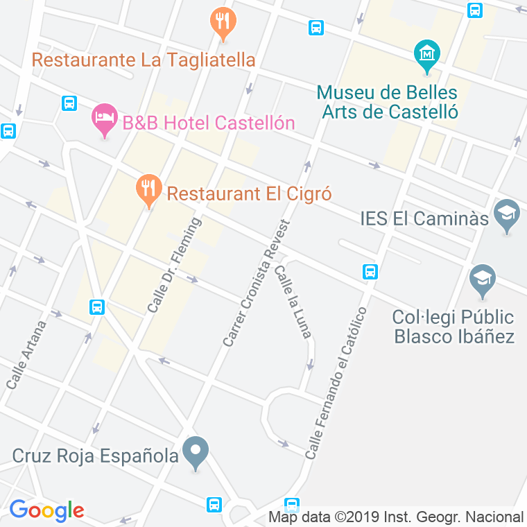 Código Postal calle Cronista Revest   (Impares Del 11 Al Final)  (Pares Del 14 Al Final) en Castelló de la Plana/Castellón de la Plana