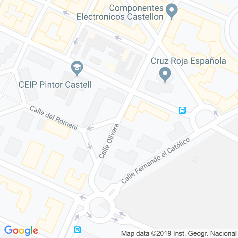 Código Postal calle Olivera en Castelló de la Plana/Castellón de la Plana