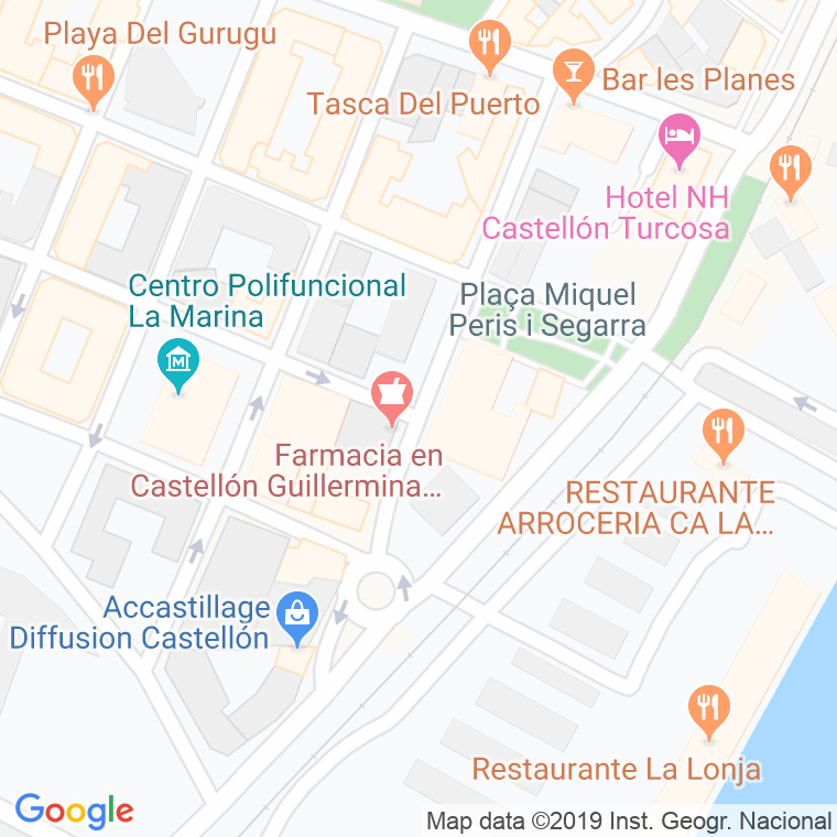 Código Postal calle Churruca (Grao, El) en Castelló de la Plana/Castellón de la Plana