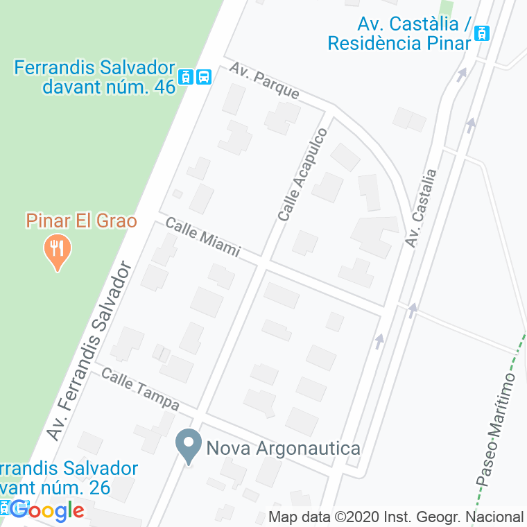Código Postal calle Miami (Grao, El) en Castelló de la Plana/Castellón de la Plana