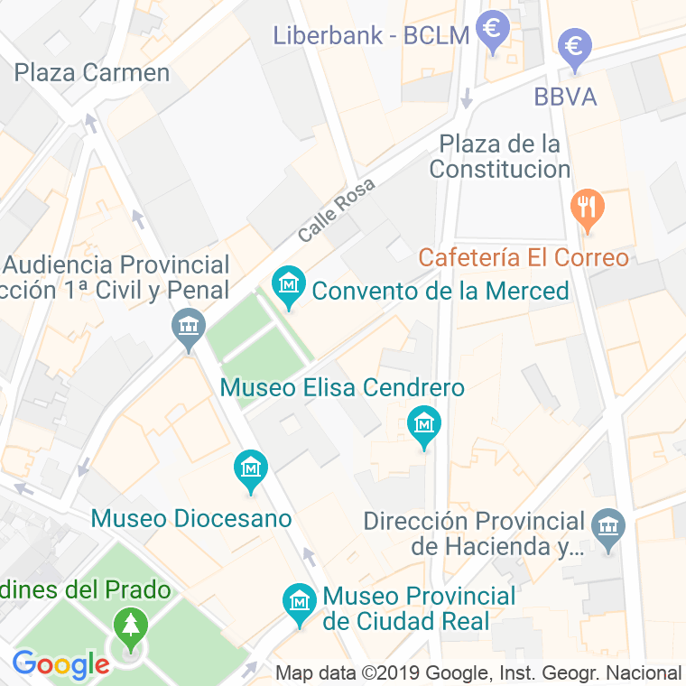 Código Postal calle Merced, pasaje en Ciudad Real