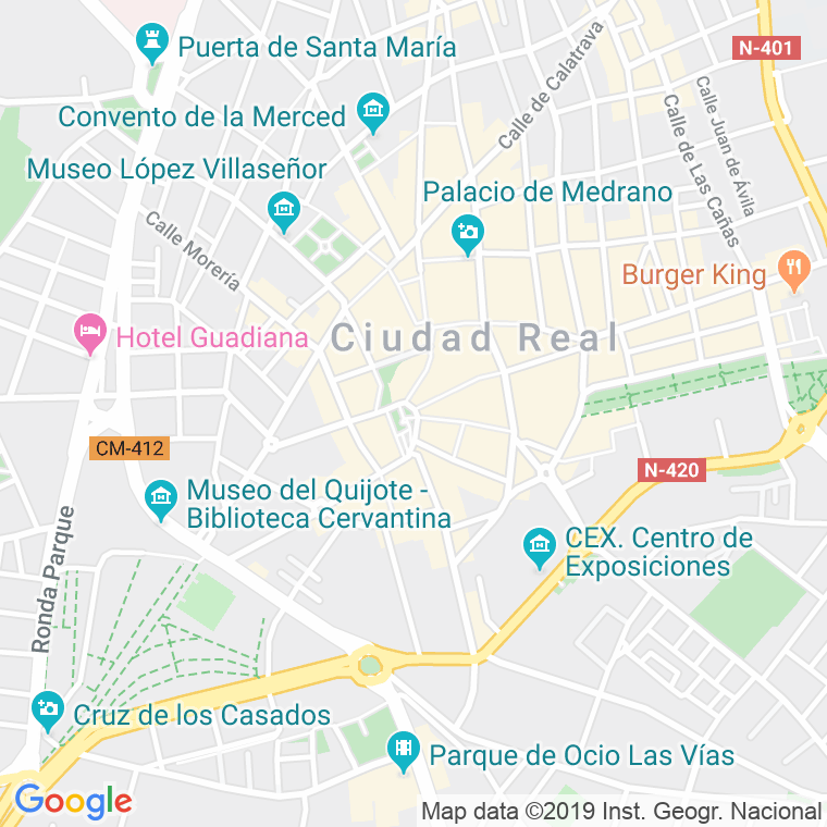 Código Postal calle Prado   (Impares Del 1 Al 3)  (Pares Del 2 Al 6) en Ciudad Real