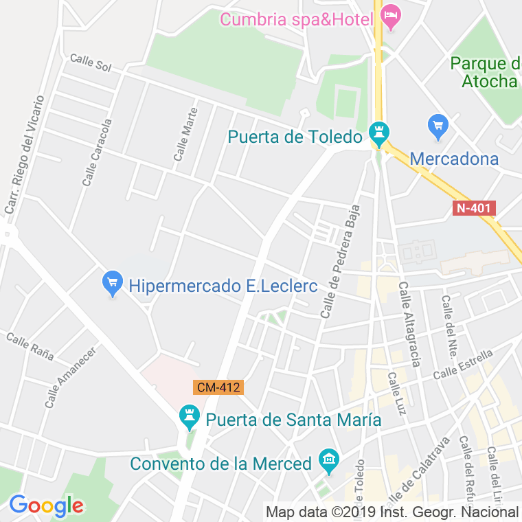 Código Postal calle Carmen, ronda (Impares Del 1 Al Final)  (Pares Del 2 Al 54) en Ciudad Real