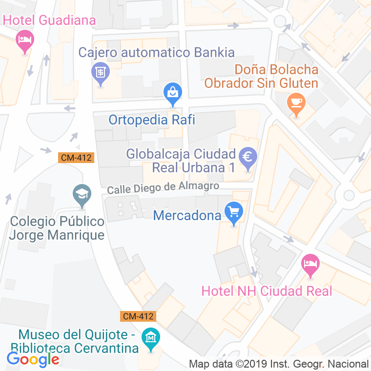 Código Postal calle Diego De Almagro en Ciudad Real