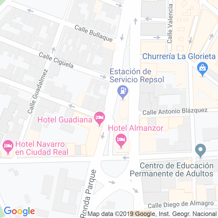 Código Postal calle Guadiana en Ciudad Real