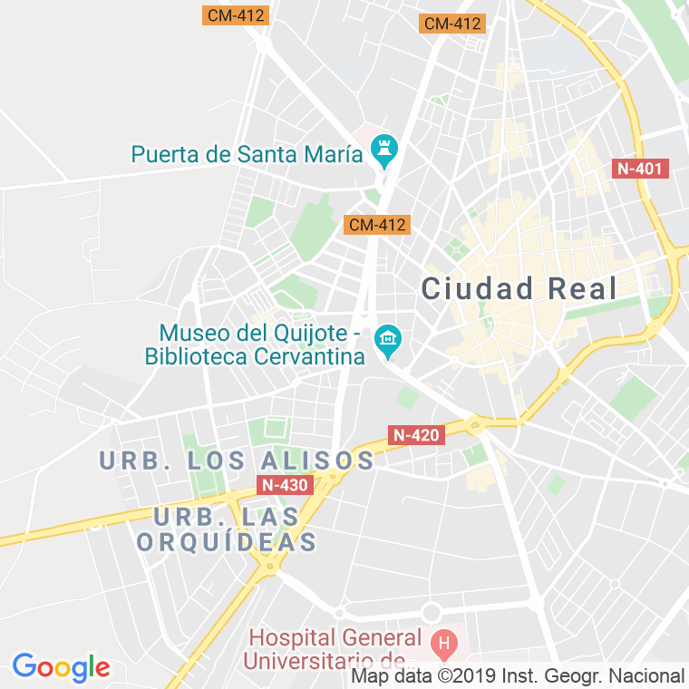 Código Postal calle Infantes, De Los   (Impares Del 1 Al 13) en Ciudad Real