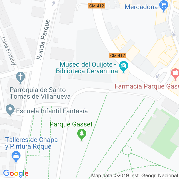 Código Postal calle Parque Gasset en Ciudad Real