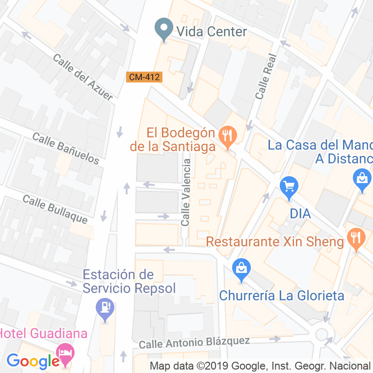 Código Postal calle Valencia en Ciudad Real