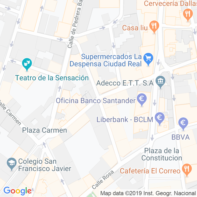 Código Postal calle Paz en Ciudad Real