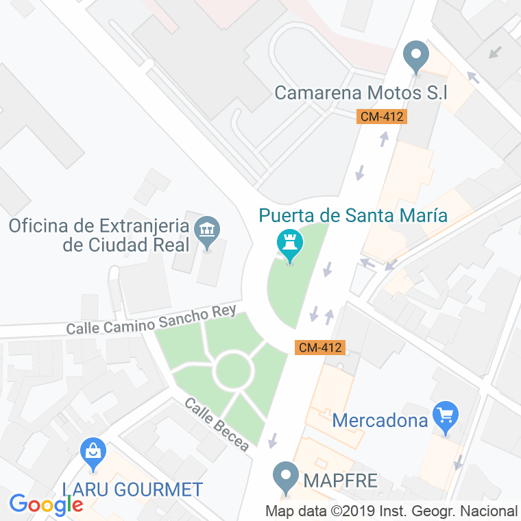 Código Postal calle Puerta De Santa Maria, plaza en Ciudad Real