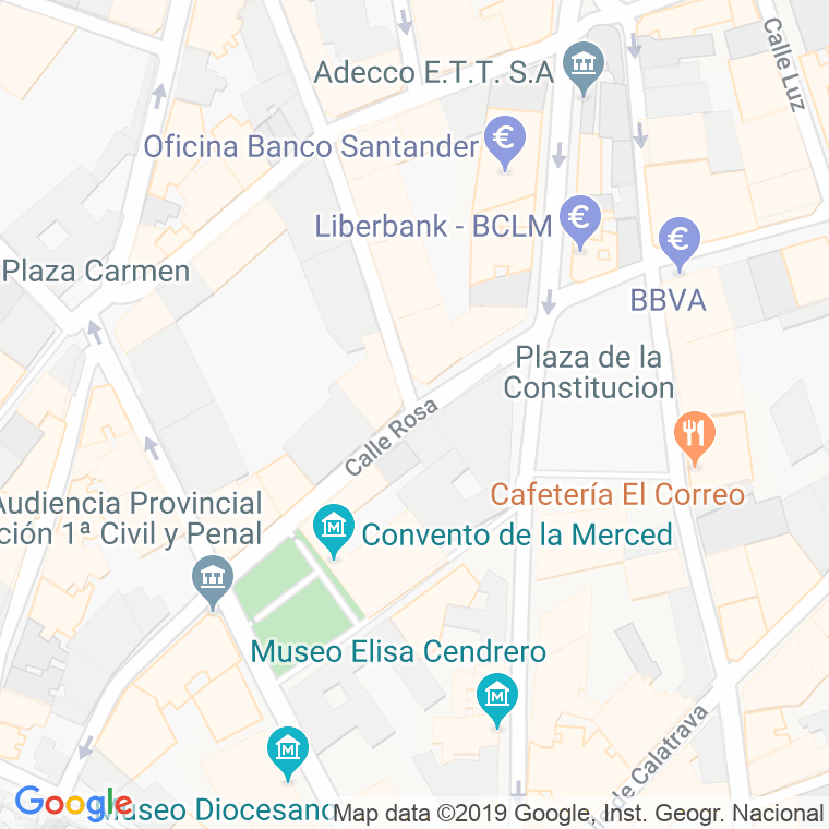 Código Postal calle Rosa en Ciudad Real