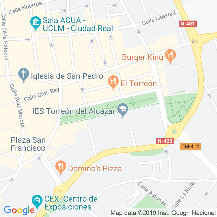 Código Postal calle Pablo Picasso, paseo en Ciudad Real