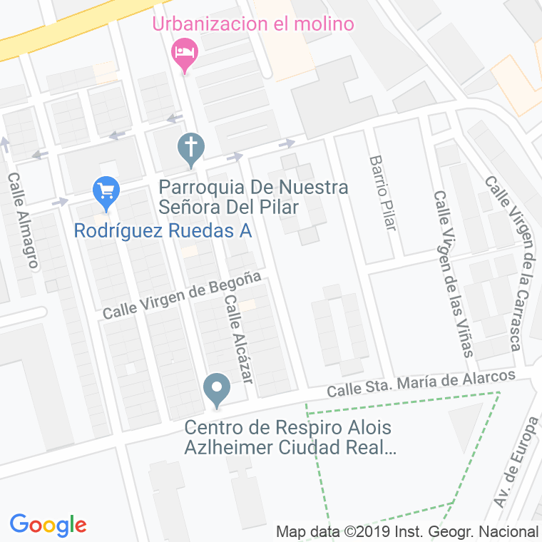 Código Postal calle Virgen De Fatima en Ciudad Real