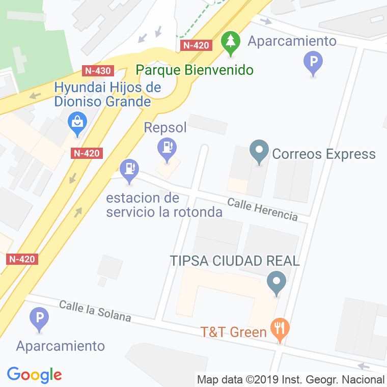Código Postal calle Herencia en Ciudad Real