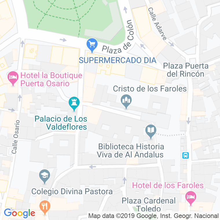 Código Postal calle Capuchinos, plaza en Córdoba