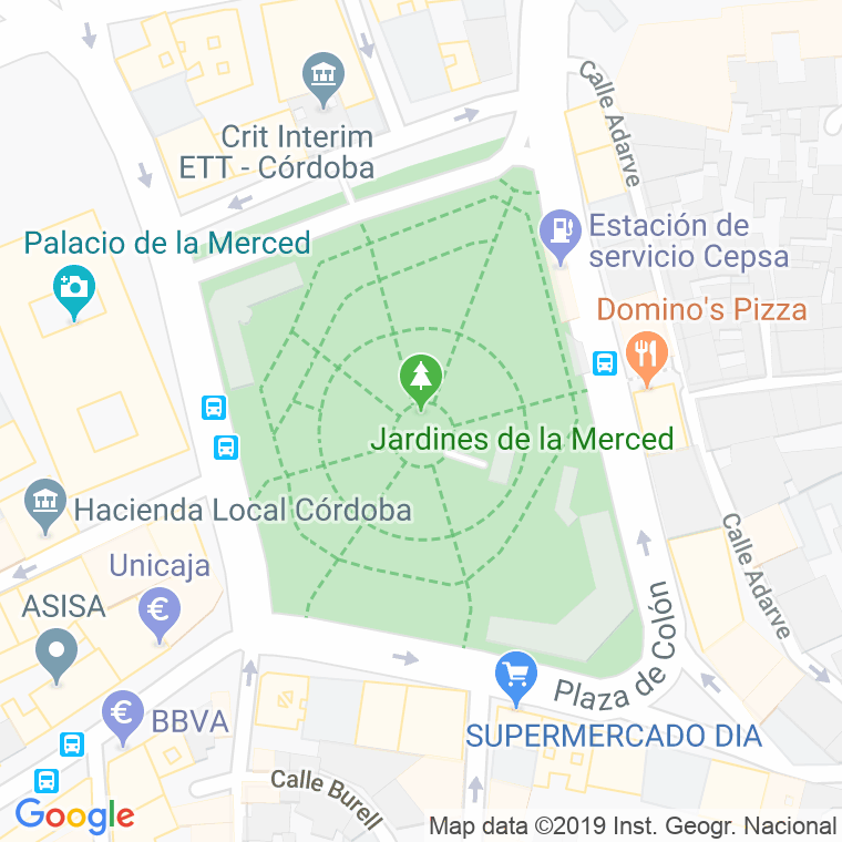 Código Postal calle Jardin De Baden Powell en Córdoba