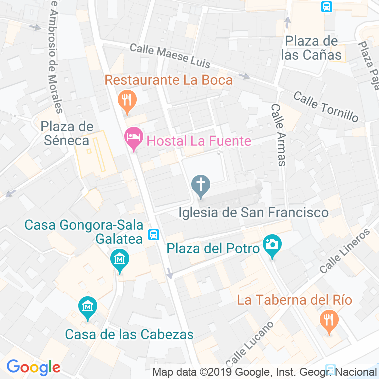 Código Postal calle Compas De San Francisco en Córdoba