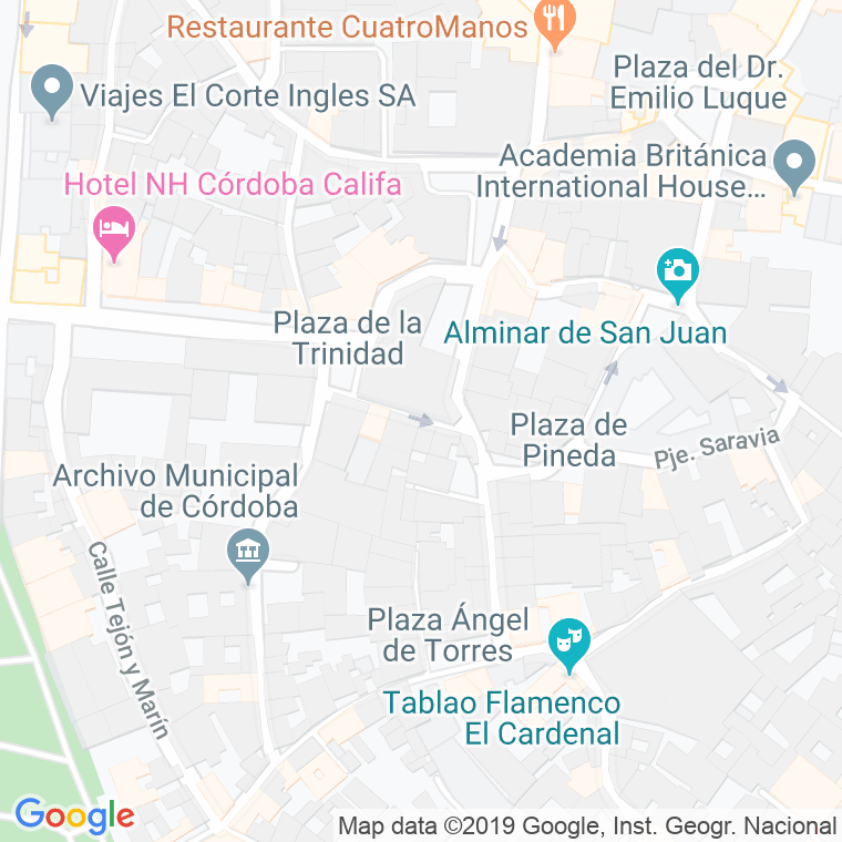 Código Postal calle Horno De La Trinidad en Córdoba
