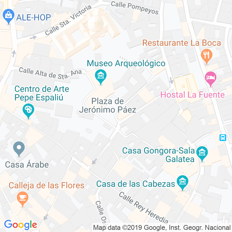 Código Postal calle Jeronimo Paez, plaza en Córdoba
