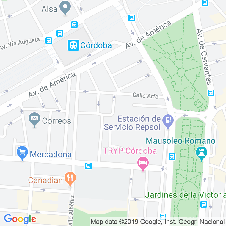 Código Postal calle Academico Gracia Boix en Córdoba