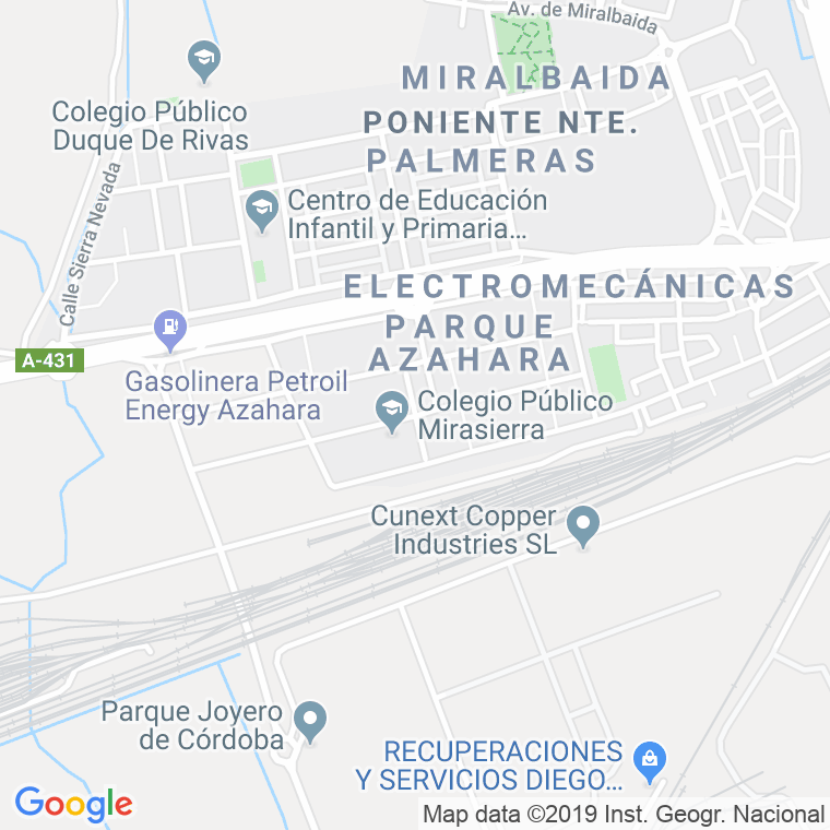 Código Postal calle Campo, Del en Córdoba