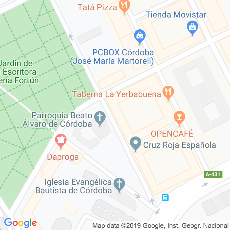 Código Postal calle Deporte, Del en Córdoba