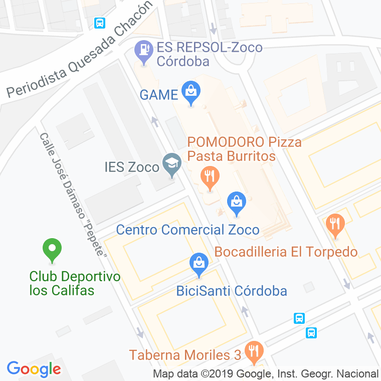 Código Postal calle Juan De Molina en Córdoba