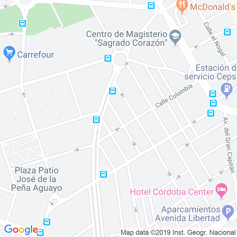 Código Postal calle Gines De Sepulveda en Córdoba