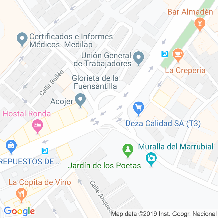 Código Postal calle Fuensantilla, De La, ronda en Córdoba