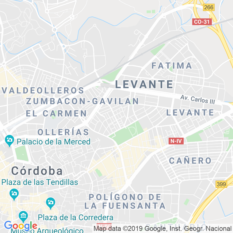 Código Postal calle Ingeniero Jose Maria Carrere, plaza en Córdoba