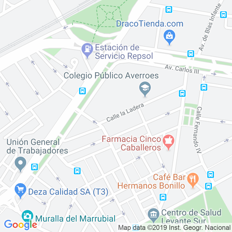 Código Postal calle Ladera, De La en Córdoba