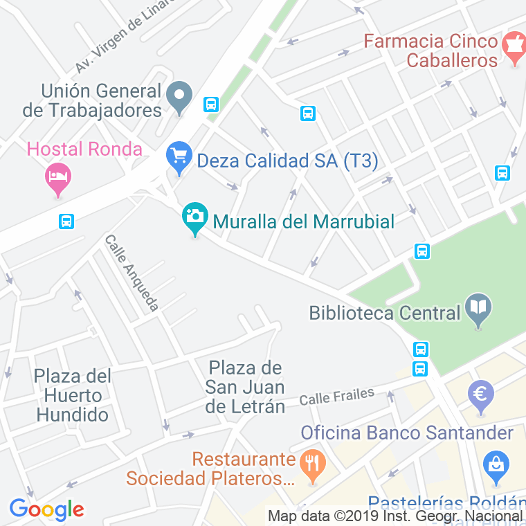 Código Postal calle Marrubial, Del, ronda en Córdoba