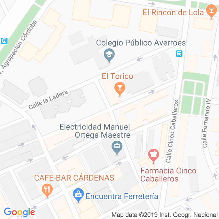 Código Postal calle Platero Lucas Valdes en Córdoba